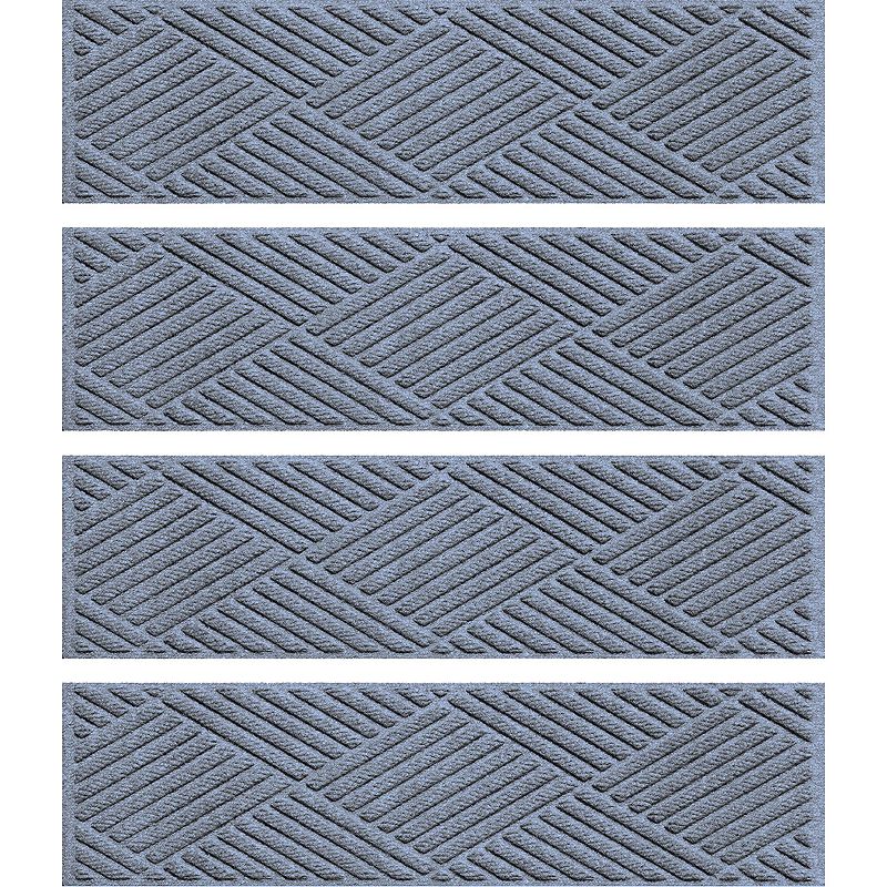 Waterhog Diamonds 8.5 x 30 Stair Treads Set/4, Blue, 8.5X30