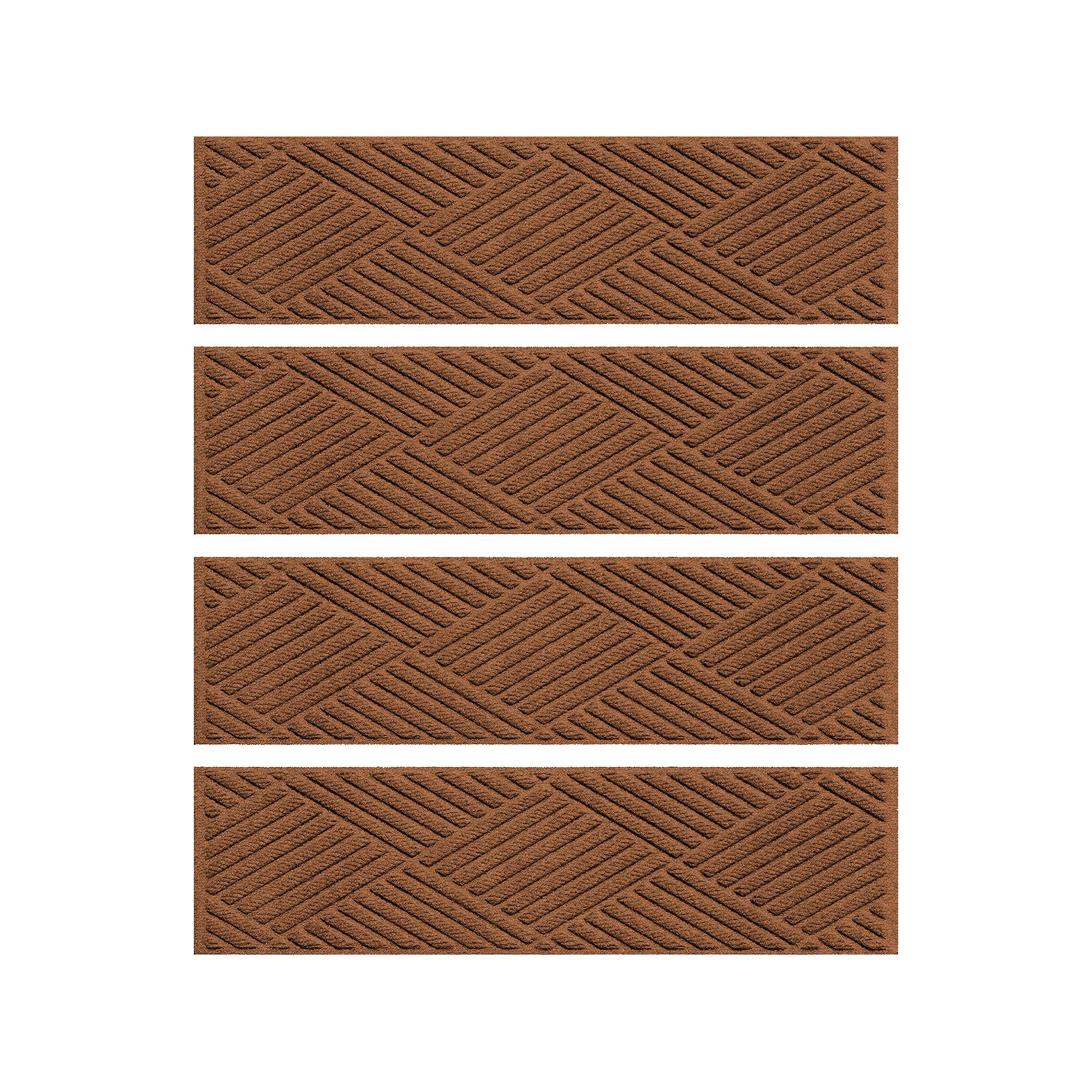 Waterhog Diamonds 8.5 x 30 4-piece Indoor Outdoor Stair Treads Set, Da