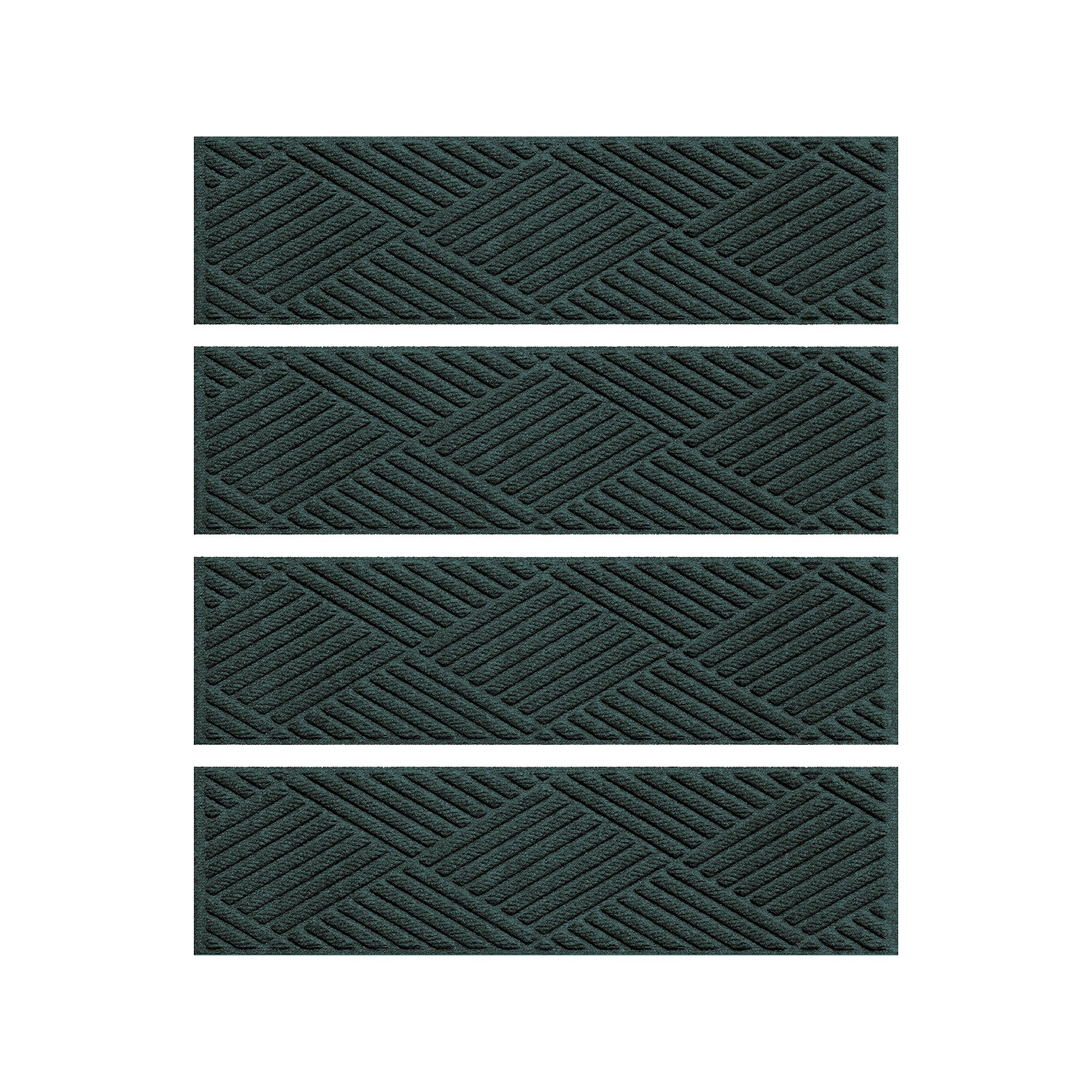 Waterhog Diamonds 8.5 x 30 4-piece Indoor Outdoor Stair Treads Set, Gr