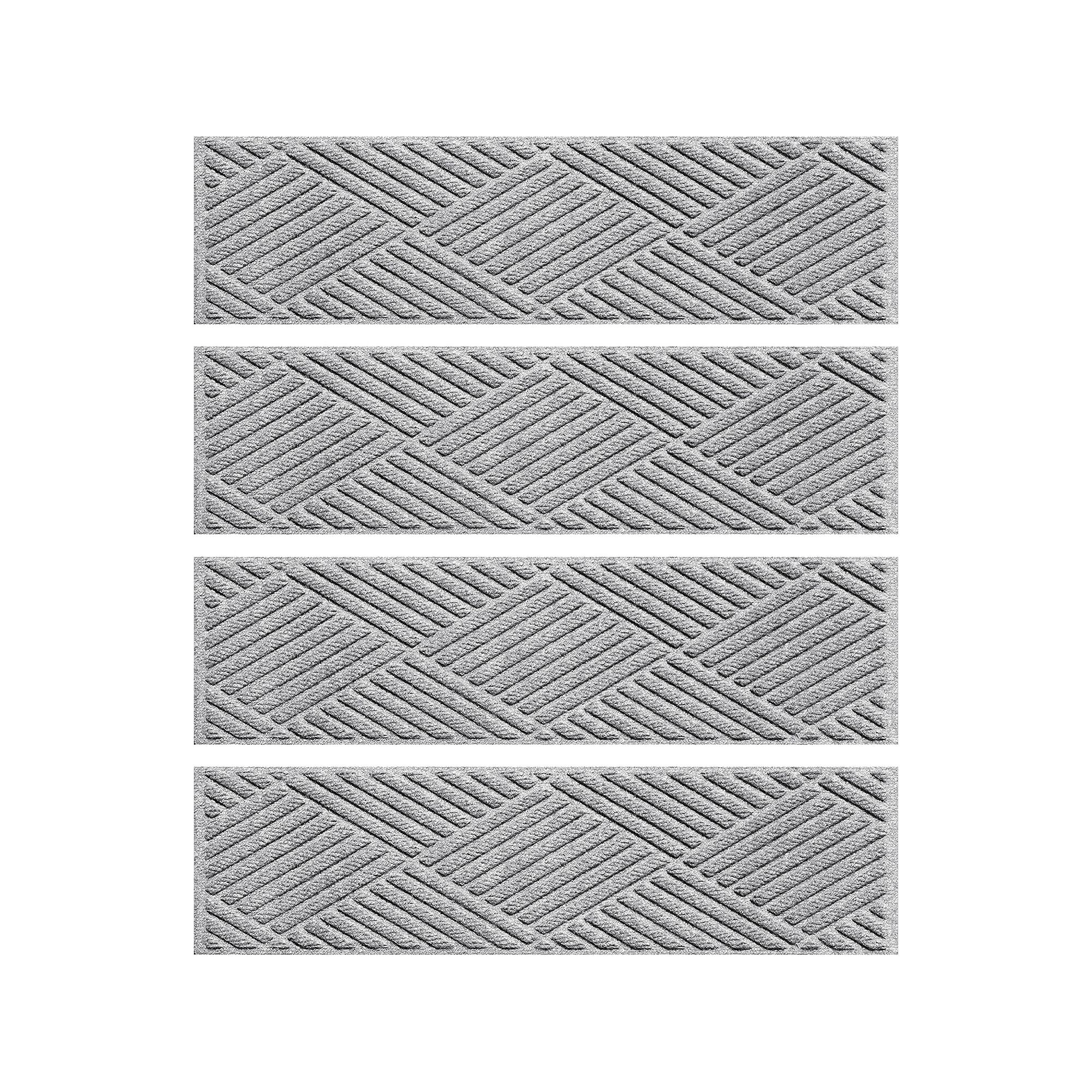 Waterhog Diamonds 8.5 x 30 4-piece Indoor Outdoor Stair Treads Set, Me