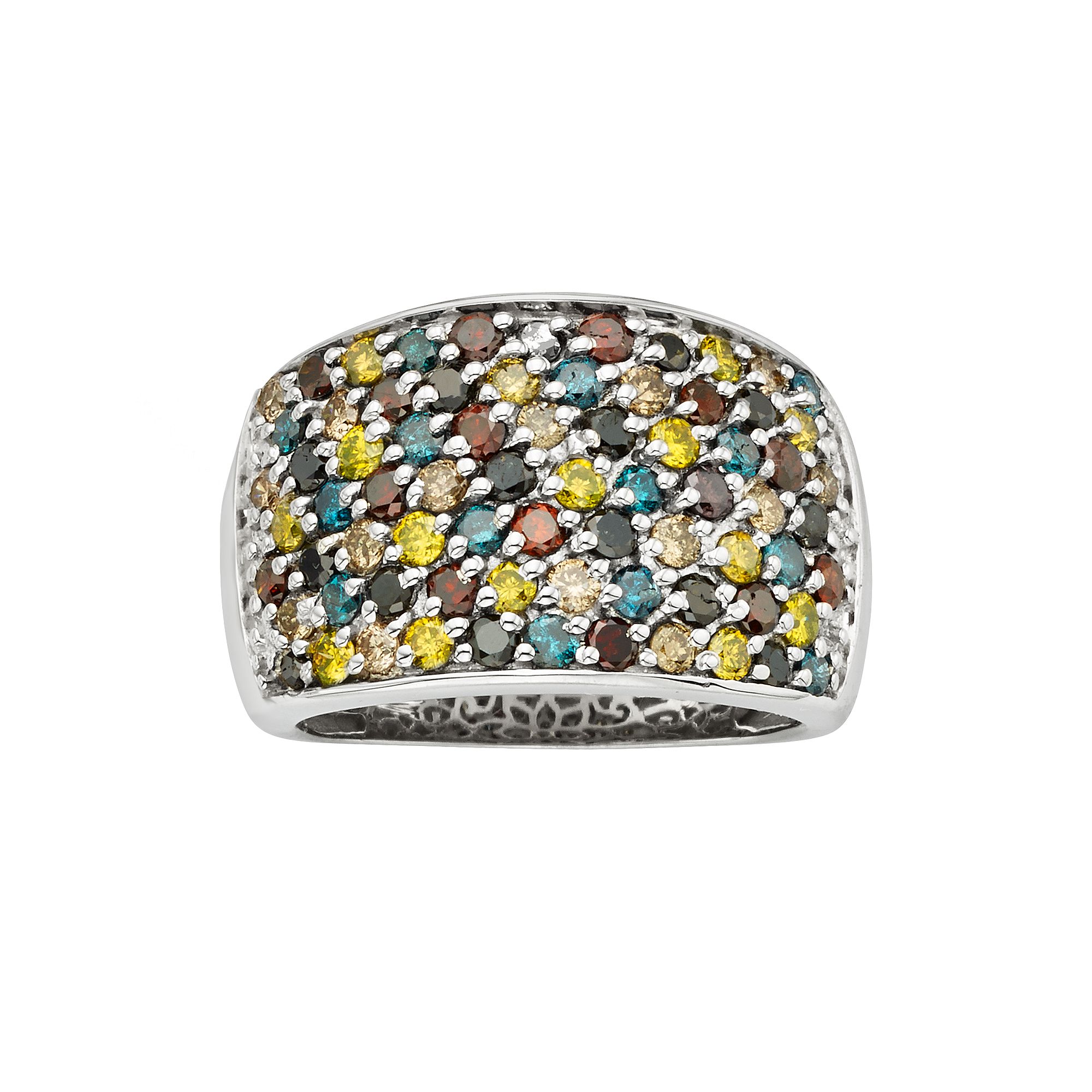 Jewelexcess Sterling Silver 2-ct. T.W. Diamond Ring, Womens, Size: 6, Mult