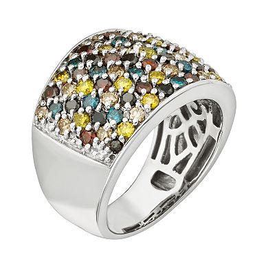 Jewelexcess Sterling Silver 2-ct. T.W. Diamond Ring