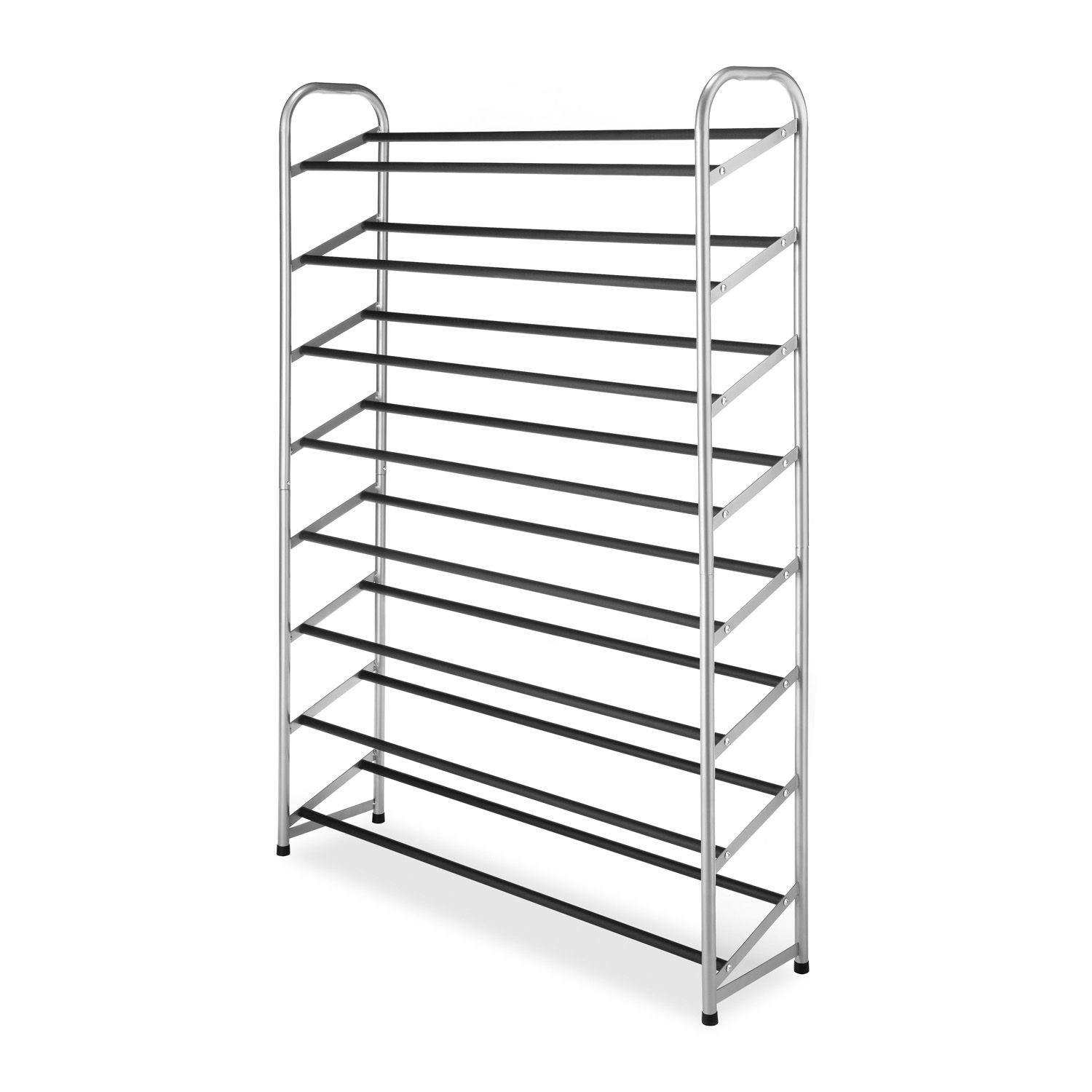 Juvale Free Standing 3 Tier 18 Pair Shoe Rack Shelf Organizer For Entryway  Closet, 24-45 Expandable, Black & Oak Grain Metal : Target