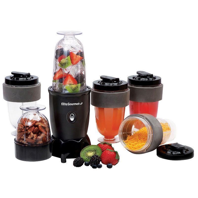 Elite Gourmet - 17 Piece Personal Drink Mixer - Black