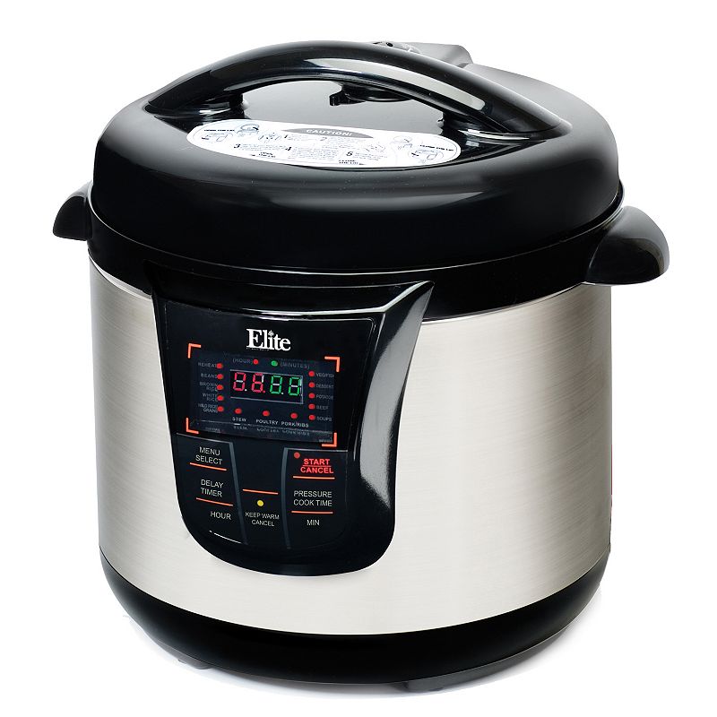 Elite Platinum 8-qt. Stainless Steel Electric Pressure Cooker, Silver