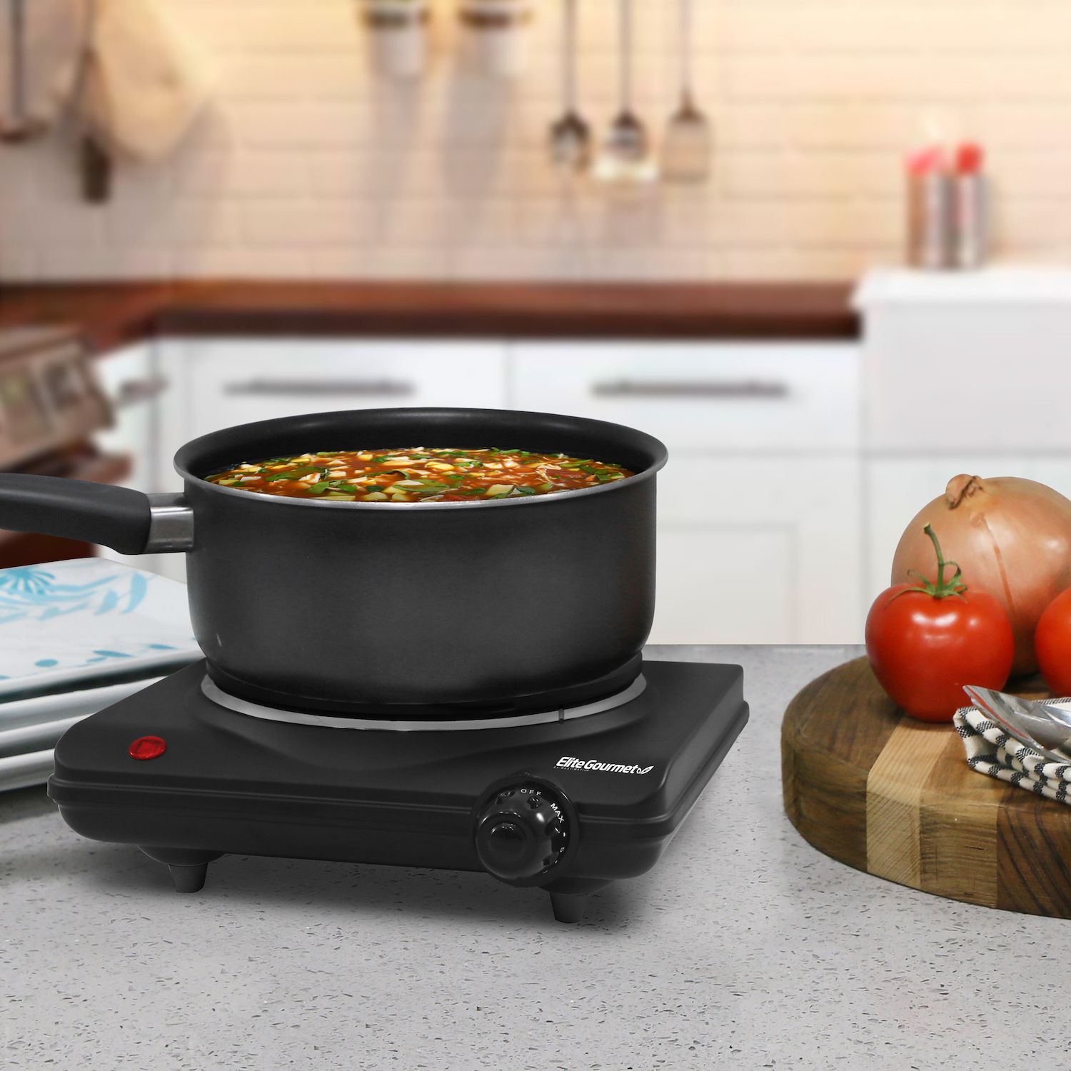 Elite Gourmet Cast-Iron Electric Burner