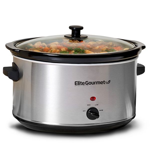 Elite Gourmet 8.5Qt. Slow Cooker brushed stainless steel MST-900V - Best Buy