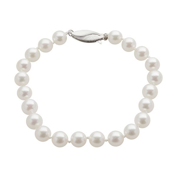 New Wholesale 5PC 7-8mm White Akoya Cultured Pearl Bracelet 7.5" AS+SQ+A+S 