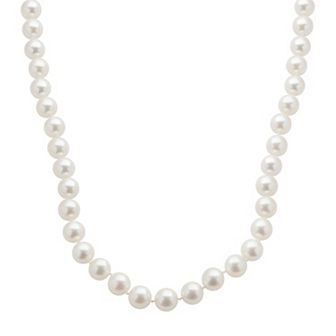 PearLustre by Imperial 18k White Gold AA Akoya Cultured Pearl Necklace - 16 in