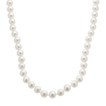 PearLustre by Imperial 18k White Gold AA Akoya Cultured Pearl Necklace - 16 in