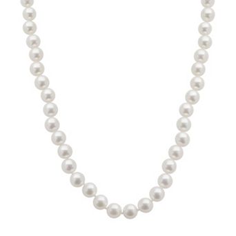 PearLustre by Imperial 18k White Gold AA Akoya Cultured Pearl Necklace - 16 in