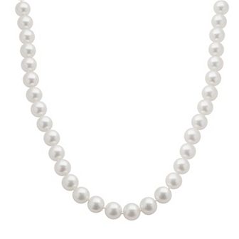 PearLustre by Imperial 18k White Gold AA Akoya Cultured Pearl Necklace - 18 in