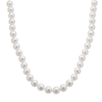 PearLustre by Imperial 18k White Gold AA Akoya Cultured Pearl Necklace - 18 in