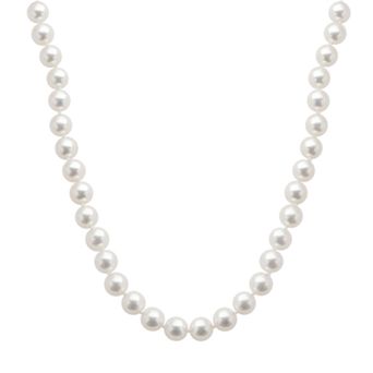 PearLustre by Imperial 18k White Gold AAA Akoya Cultured Pearl Necklace - 16 in