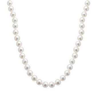 PearLustre by Imperial 18k White Gold AAA Akoya Cultured Pearl Necklace - 18 in
