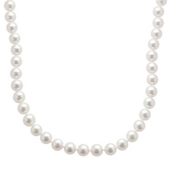 PearLustre by Imperial 18k White Gold AAA Akoya Cultured Pearl Necklace