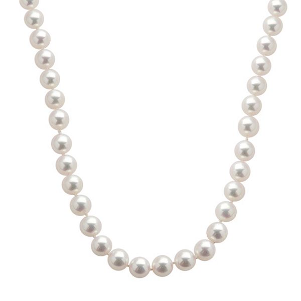 18k White Gold AAA Akoya Cultured Pearl Necklace - 16 in.