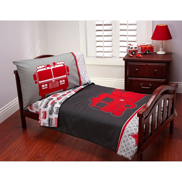 Carter S 4 Pc Fire Truck Toddler Bedding Set