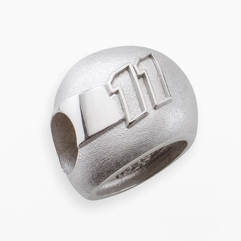 Insignia Collection NASCAR Denny Hamlin Sterling Silver 11 Helmet Bead