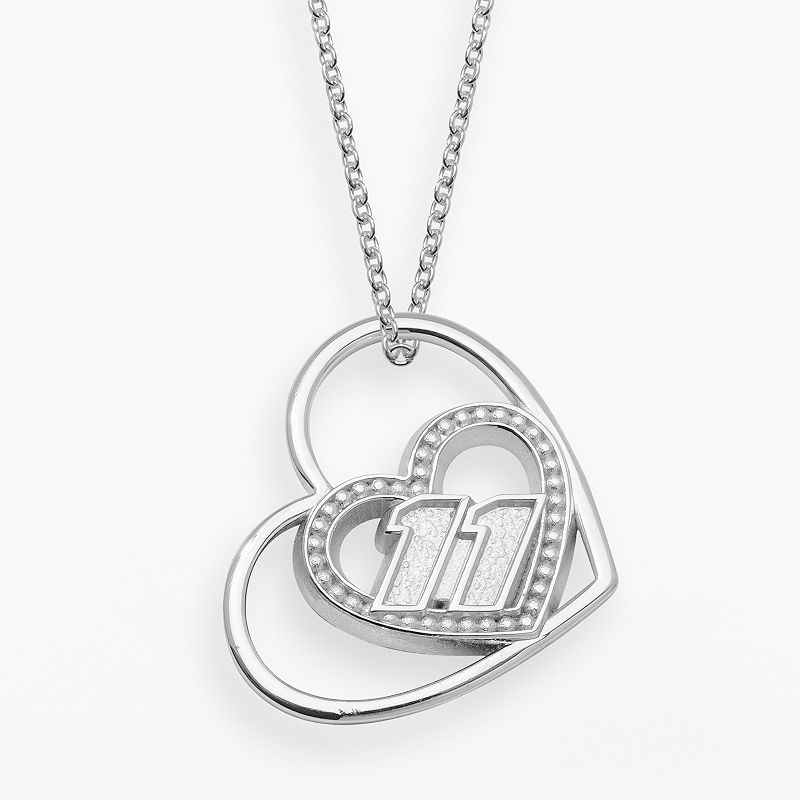 Insignia Collection NASCAR Denny Hamlin Sterling Silver 11 Heart Penda