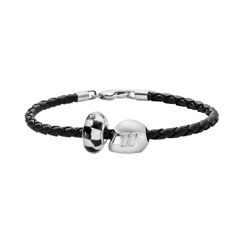 Insignia Collection NASCAR Denny Hamlin Leather Bracelet & Sterling Silver - 94598416 - Jewelry Featuring an 11 Denny Hamlin helmet bead and check sku 94598416