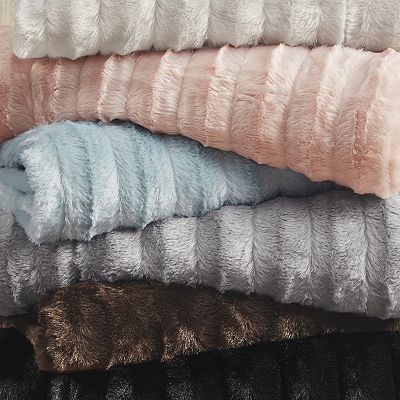 Madison Park Duke Faux-Fur Throw Blanket