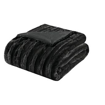 Madison Park Duke Faux-Fur Throw Blanket