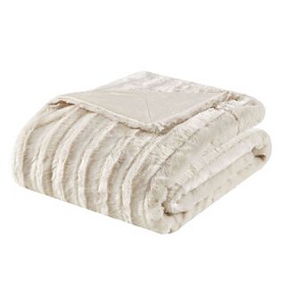 Madison Park Duke Faux-Fur Throw Blanket