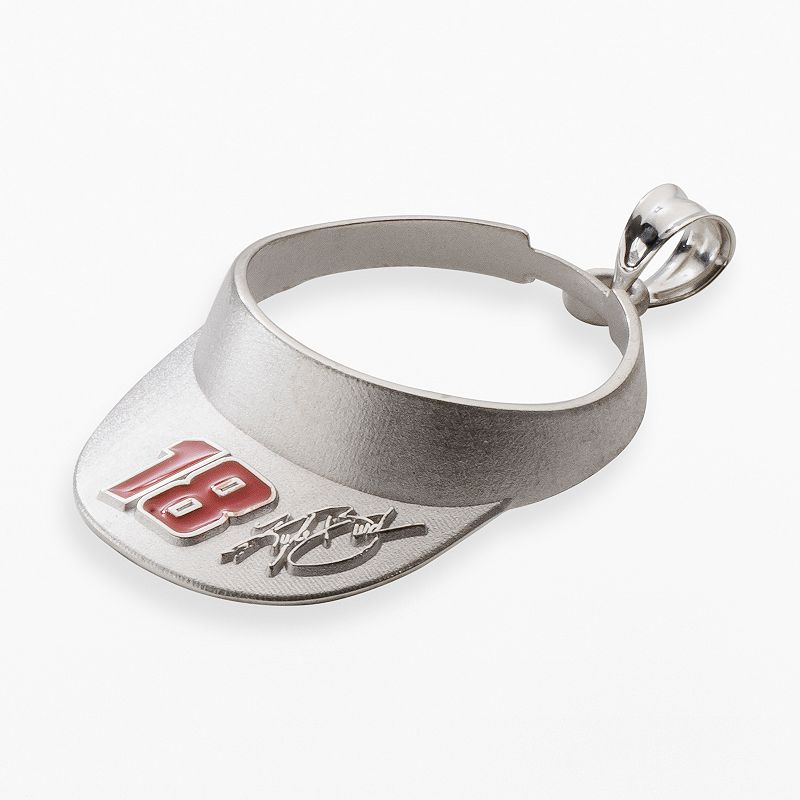 Insignia Collection NASCAR Kyle Busch Sterling Silver 18 Visor Pendant
