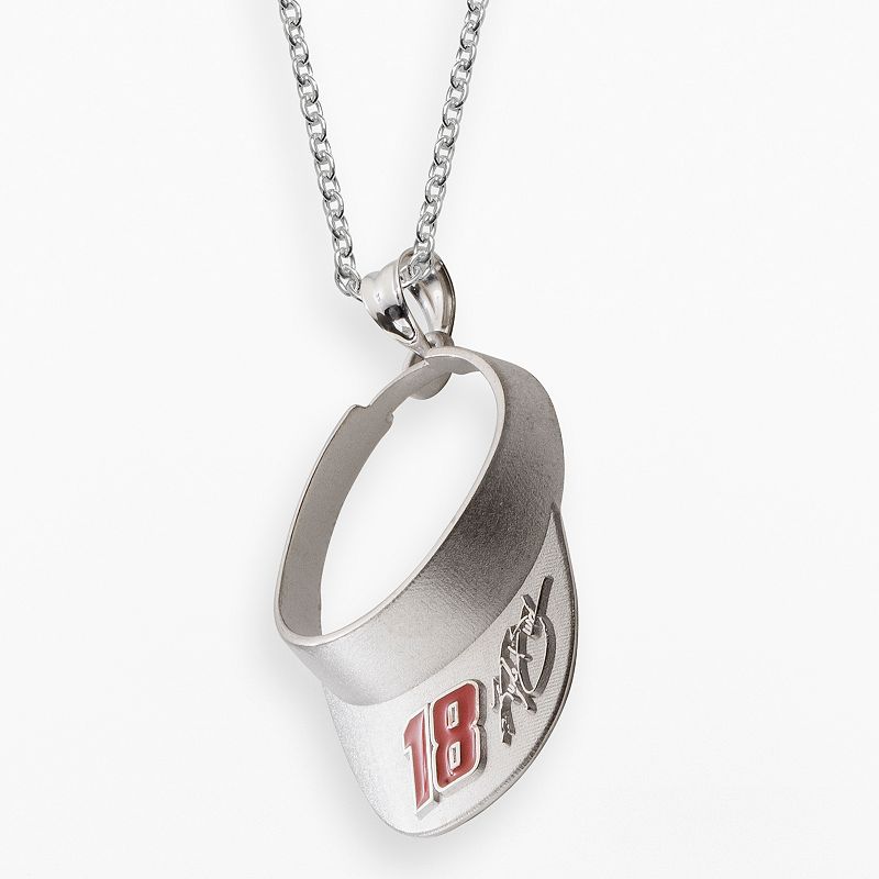 Insignia Collection NASCAR Kyle Busch Sterling Silver 18 Visor Pendant