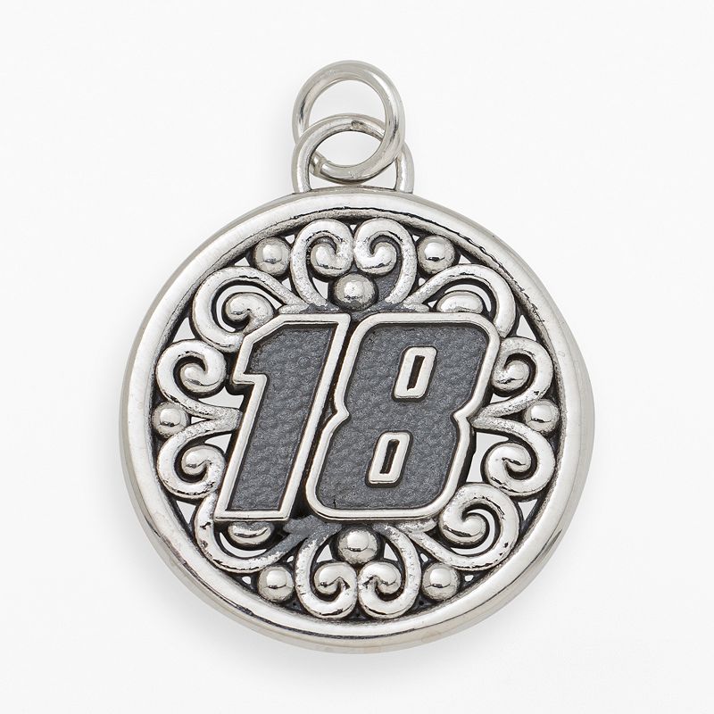 Insignia Collection NASCAR Kyle Busch Sterling Silver 18 Pendant, Men