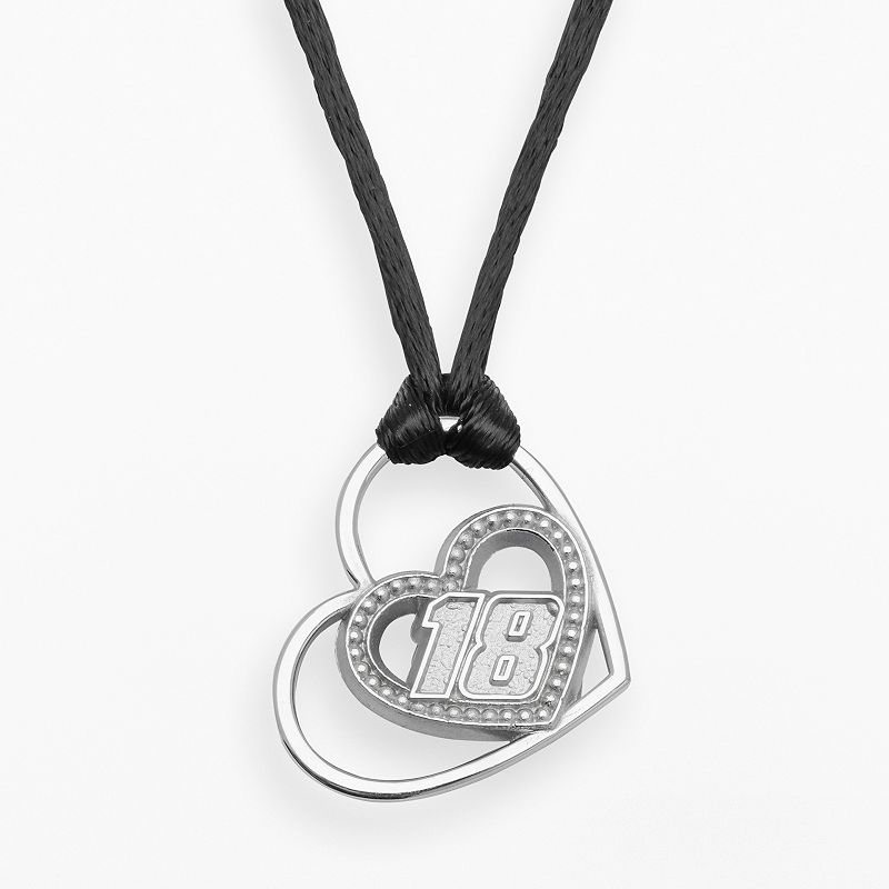 Insignia Collection NASCAR Kyle Busch Sterling Silver 18 Heart Pendant