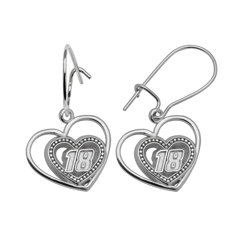 Insignia Collection NASCAR Kyle Busch Sterling Silver 18 Heart Drop Ea - 94600570 - Jewelry Let your love for Kyle Busch shine every time you  sku 94600570
