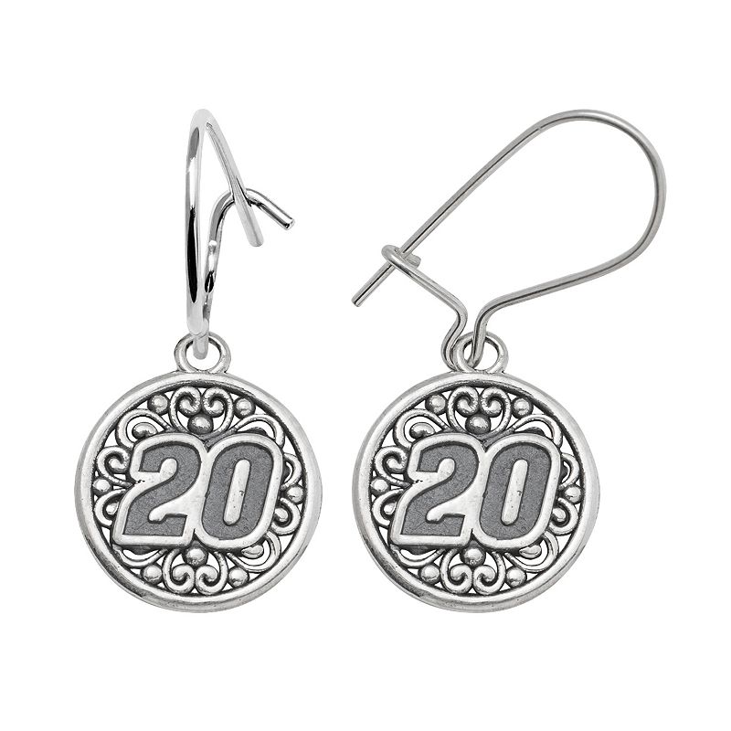 Insignia Collection NASCAR Matt Kenseth Sterling Silver 20 Drop Earrin - 94606743 - Jewelry Featuring Matt Kenseths number 20 and Bali-inspire sku 94606743