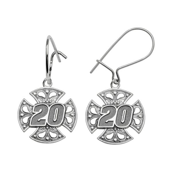 Insignia Collection Nascar Matt Kenseth Sterling Silver 20 Maltese Cross Drop Earrings