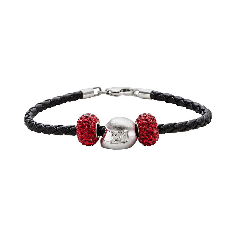 Insignia Collection NASCAR Matt Kenseth Leather Bracelet & Sterling Silver