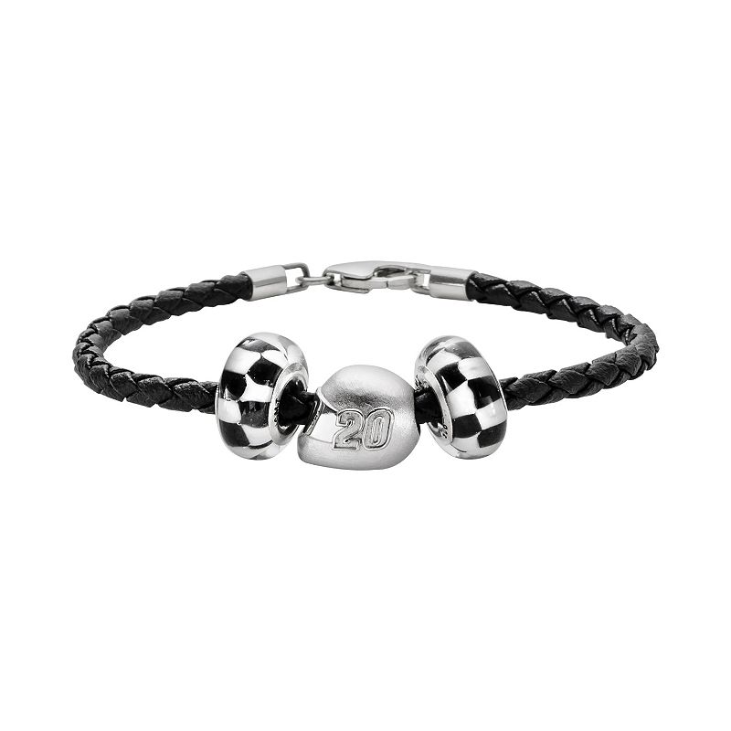 Insignia Collection NASCAR Matt Kenseth Leather Bracelet & Sterling Silver