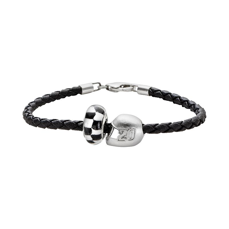 Insignia Collection NASCAR Matt Kenseth Leather Bracelet & Sterling Silver