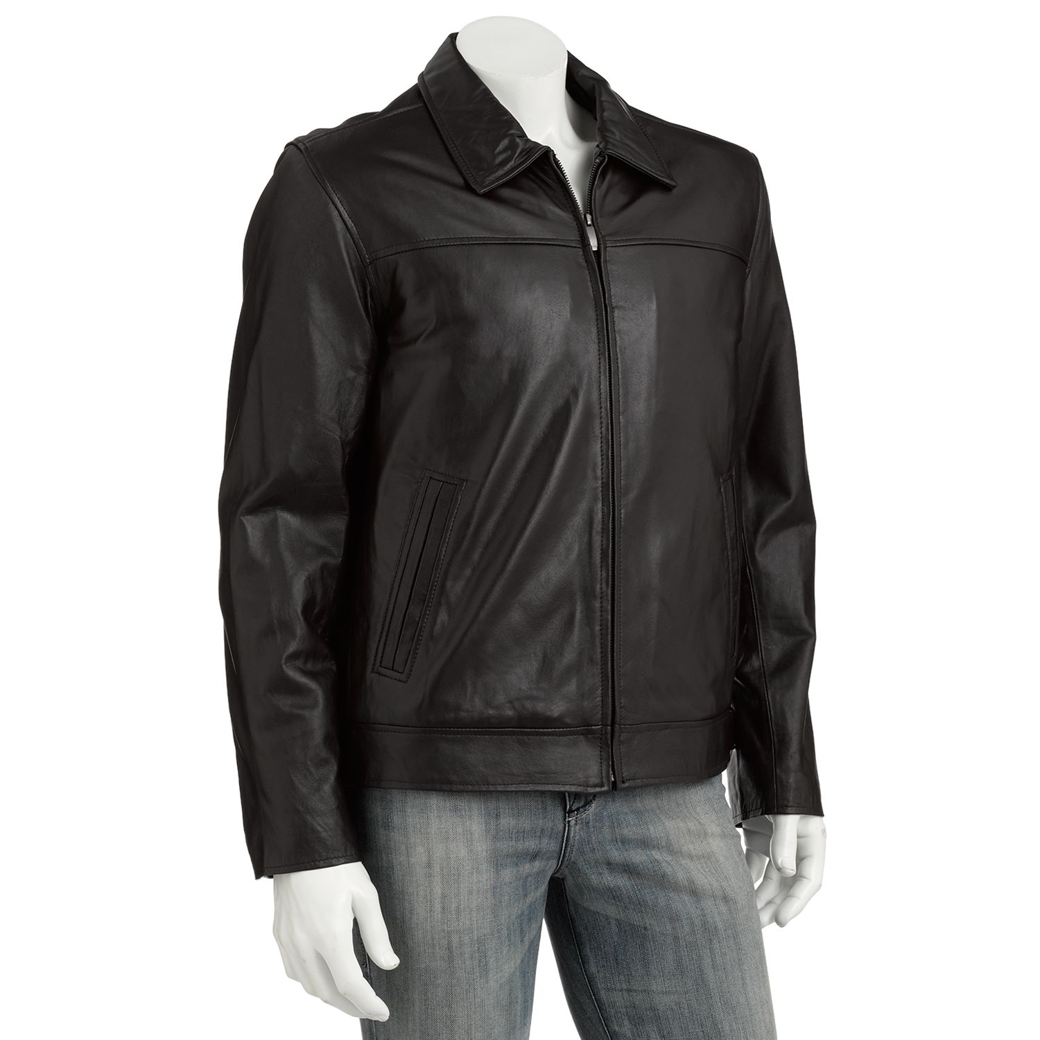 kohls leather jacket mens