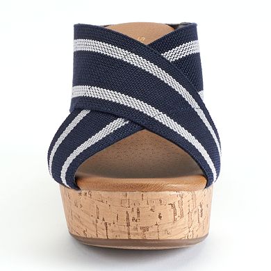 Sonoma Goods For Life® Banded Platform Wedge Sandals - Women