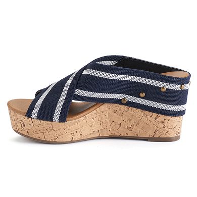 Sonoma Goods For Life® Banded Platform Wedge Sandals - Women