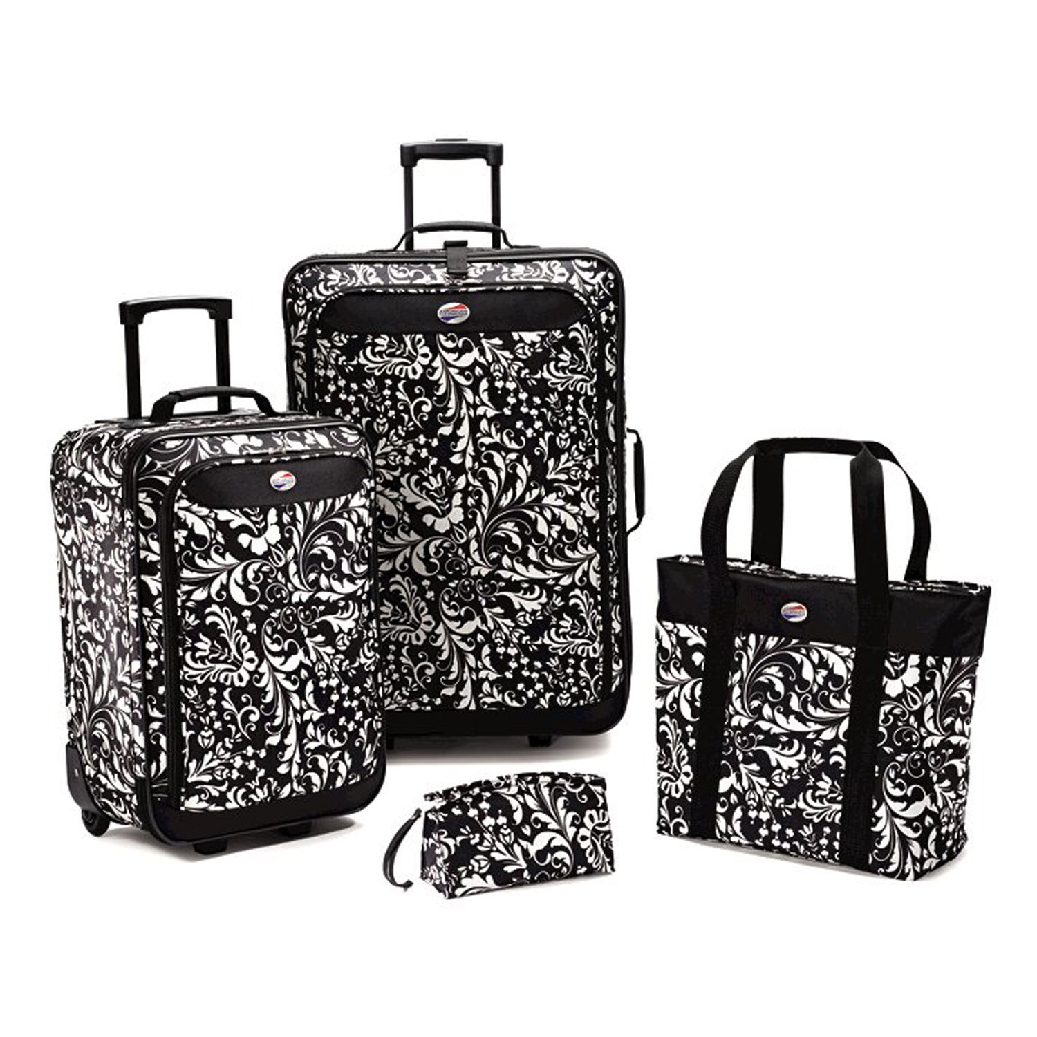 american tourister floral luggage