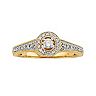 Round-Cut Diamond Halo Engagement Ring in 10k Gold (1/4 ct. T.W.)