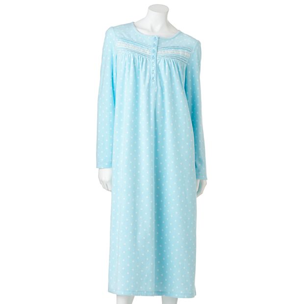 14026 Fleece Womens Nightgown Sleepwear Pajamas Woman Long Sleeve