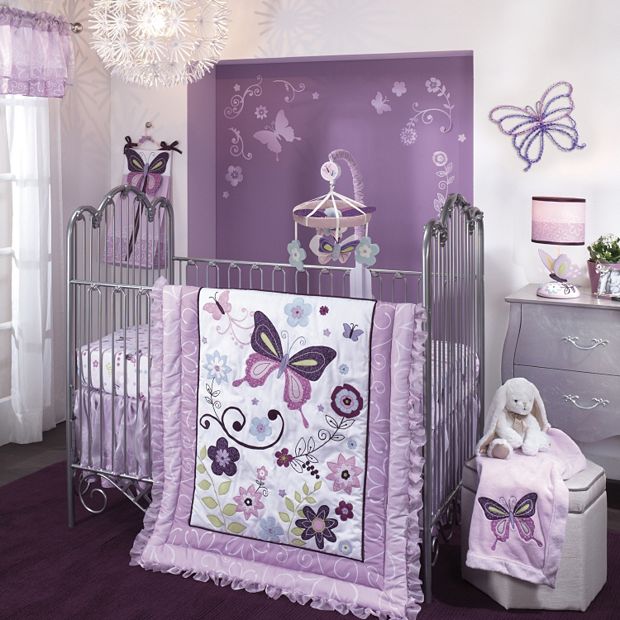 Lambs Ivy Butterfly Lane 5 pc. Crib Bedding Set