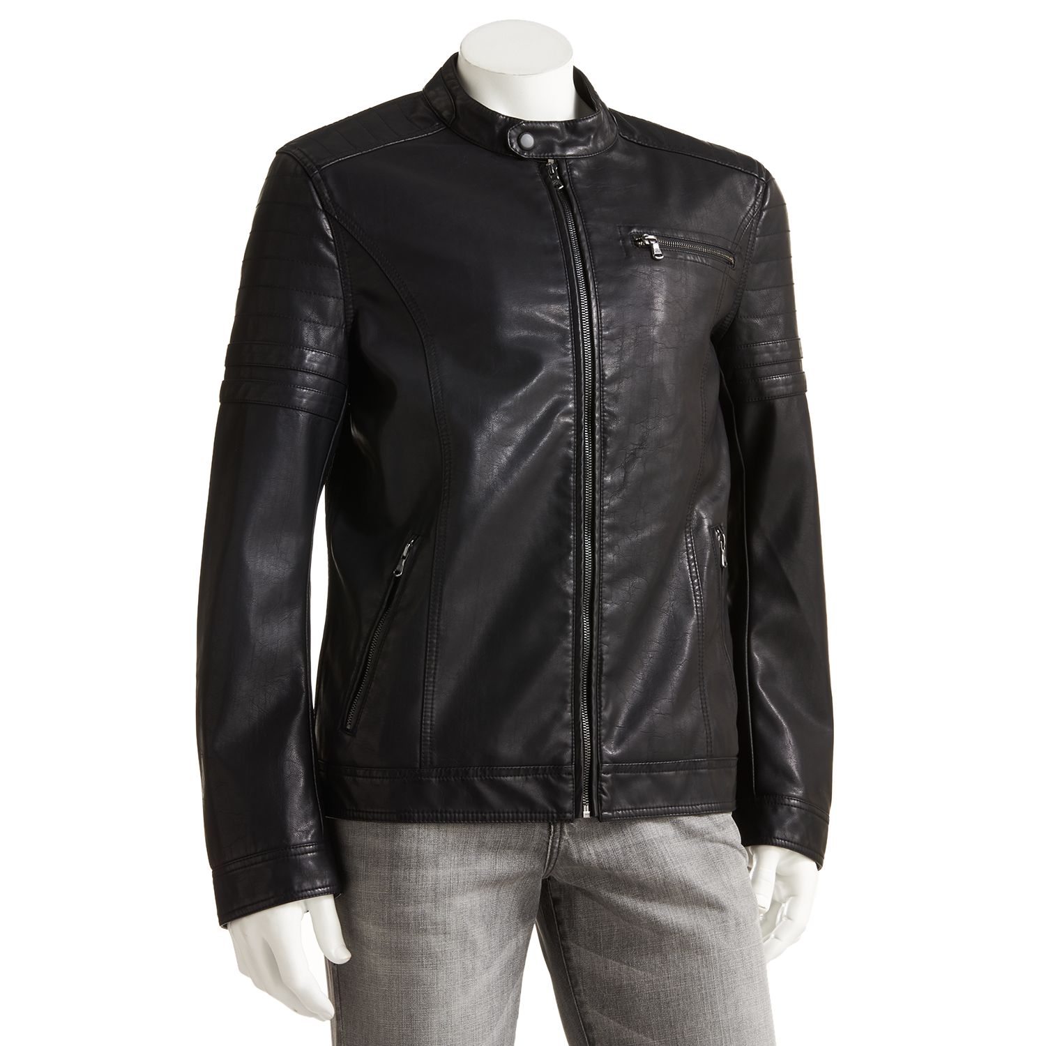 kohls mens faux leather jacket