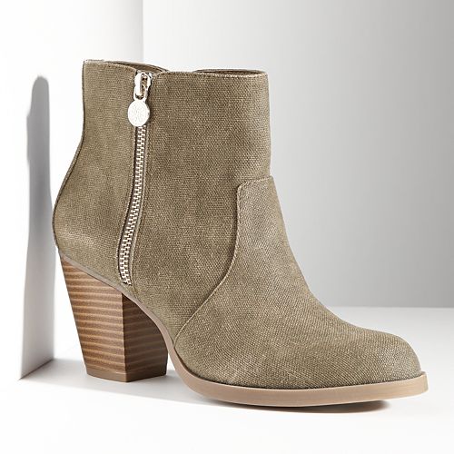 Simply Vera Vera Wang Canvas Ankle Boots - Women