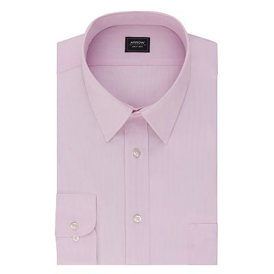 Men's Arrow Classic-Fit Fineline-Striped Wrinkle-Free Dress Shirt