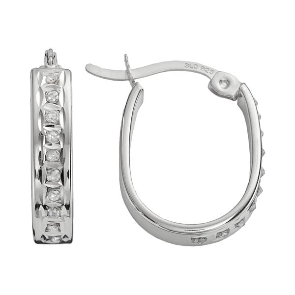 Kohls sterling silver diamond on sale earrings