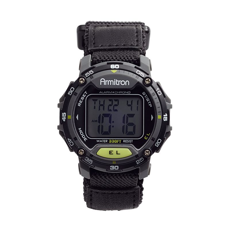 Armitron Mens Digital Chronograph Watch, Size: Large, Black